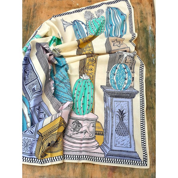 Inoui Editions medvilnės ir viskozės skara TEQUILA WHITE